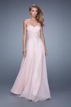 La Femme - 20815 Beaded Lace Sweetheart Chiffon Dress