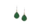 Tresor Collection - Emerald P/s & Diamond Earring In 18k Yellow Gold