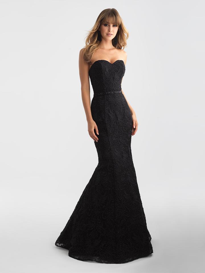Madison James - 18-659 Strapless Lace Mermaid Gown