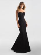 Madison James - 18-659 Strapless Lace Mermaid Gown