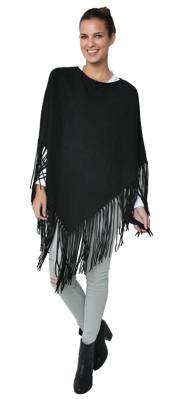 Hankie Poncho Black