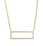 Rachael Ryen - Rectangle Pave Gold Necklace