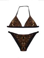 Leah Shlaer Swimwear - The Triumph Bikini Top In Python