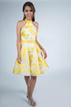 Milano Formals - E2230 High Halter Neck Printed Short Dress