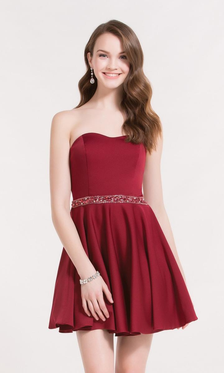 Alyce Paris Homecoming - 3723 Strapless Semi-sweetheart A-line Dress