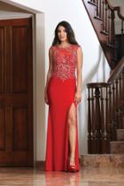 May Queen - Sleeveless With Back Cutouts Embellished Dress Rq7303