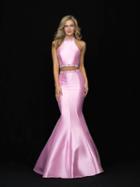 Madison James - 18-665 Two Piece Strappy High Mermaid Gown