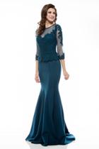Marsoni By Colors - M218 Quarter-length Two-piece Mermaid Gown