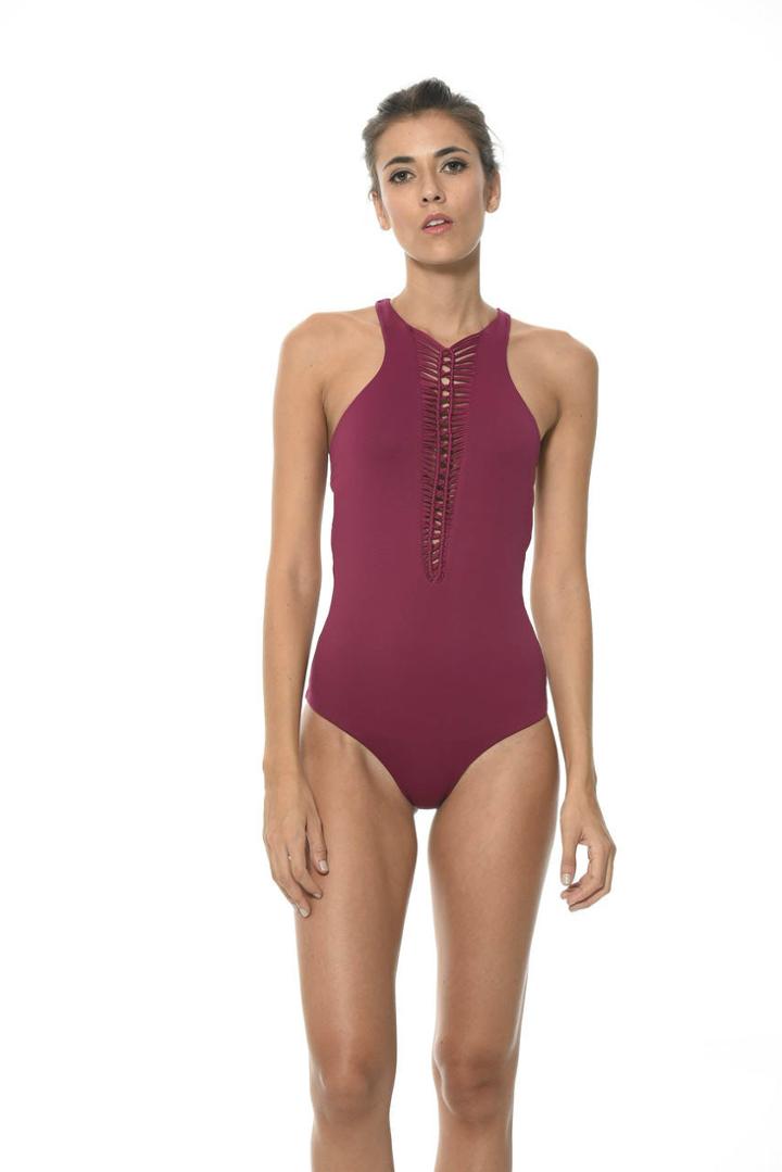 2017 Malai Swimwear - Sangria One Piece Op0064