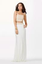 Jovani - Pretty Two-piece Prom Dress In Spaghetti Straps Jvn33627