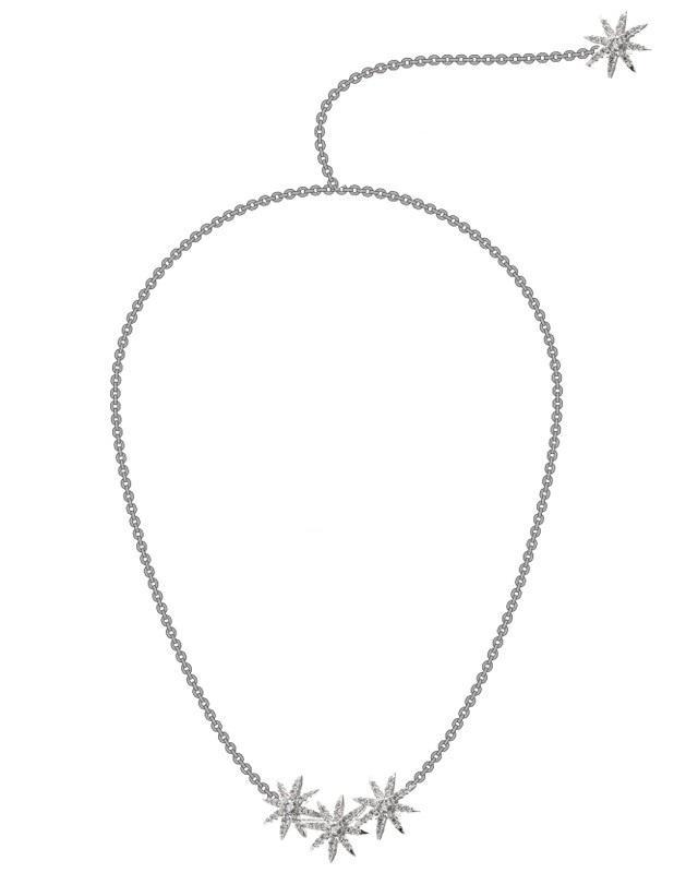 Cz By Kenneth Jay Lane - Triple Starburst Pendant
