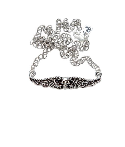 Femme Metale Jewelry - Petite Winged Skull Necklace