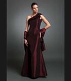 Daymor Couture - Ruffled One Shoulder Sheath Dress 212