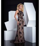 Jasz Couture - 5346 Dress In Black And Nude
