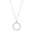 Teri Jon - Brooklyn Large Open Circle Diamond Necklace
