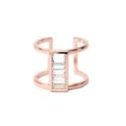 Rachael Ryen - Baguette Cage Ring In Rose Gold