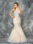 Colors Dress - 1585 Sheer Embellished Mermaid Dress