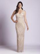 Lara Dresses - 33549 Sleeveless Beaded Sheath Gown