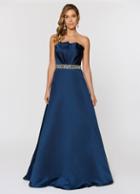 Ashley Lauren - 1067 Rhinestone And Crystal Beaded A-line Dress