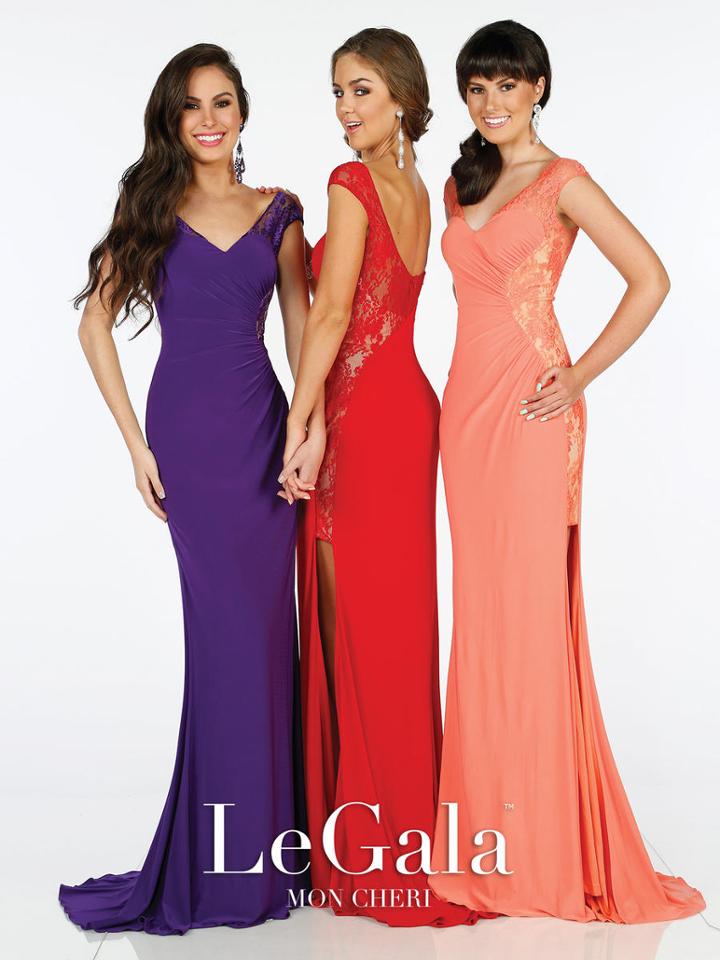 La Gala Prom By Mon Cheri - 116593 Long Dress In Coral