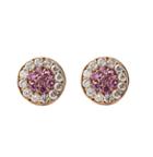 Rachael Ryen - Pink Sapphire Pave Disc Stud Earrings