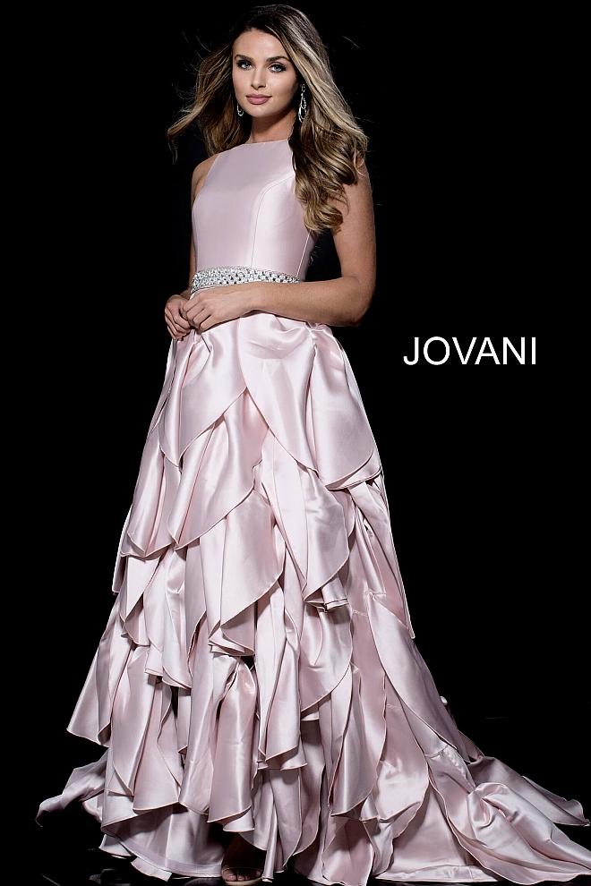 Jovani - 51607 Petal Inspired Tiered Jewel Ballgown
