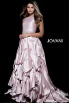 Jovani - 51607 Petal Inspired Tiered Jewel Ballgown