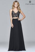 Faviana - 7996 Two-piece Dress With Lace Applique Bodice And Skirt