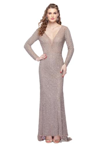 Primavera Couture - 1961 Long Sleeve Sequined Gown