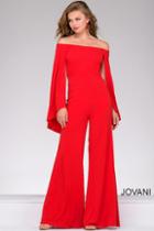 Jovani - Off The Shoulder Jersey Jumpsuit 39598