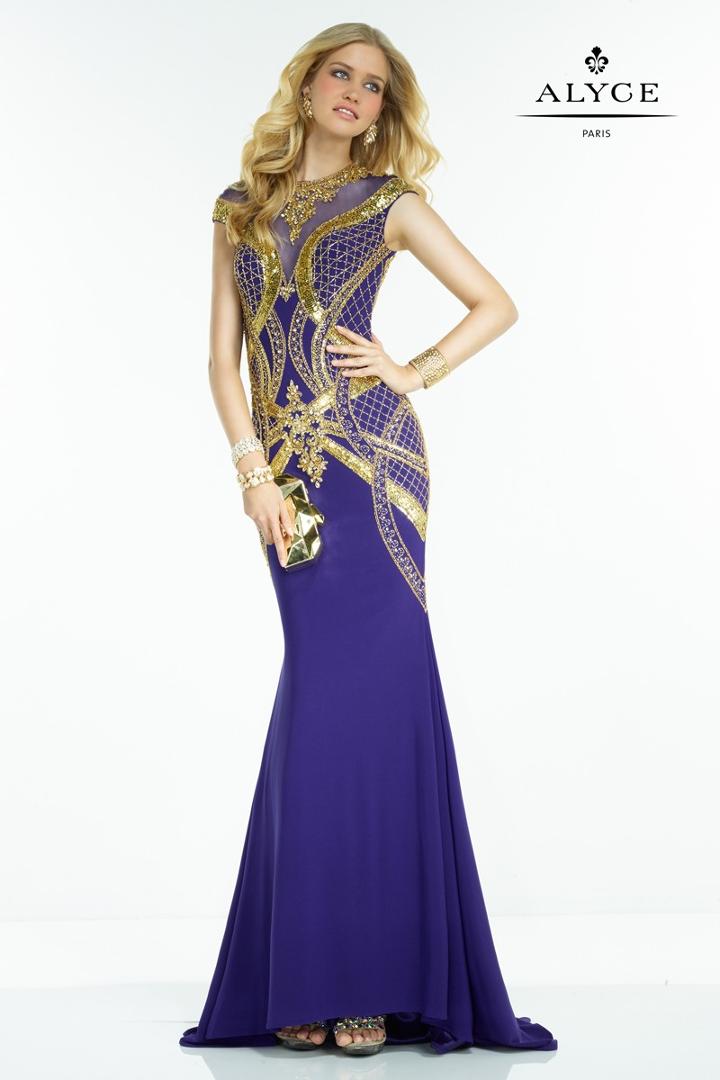 Alyce Paris Claudine - 2538 Dress In Cobalt Gold