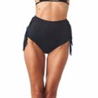 Montce Swim - Black Faux Suede Fringe High Rise Bottom