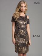 Lara Dresses - Voguish Gilded Cocktail Dress 33257