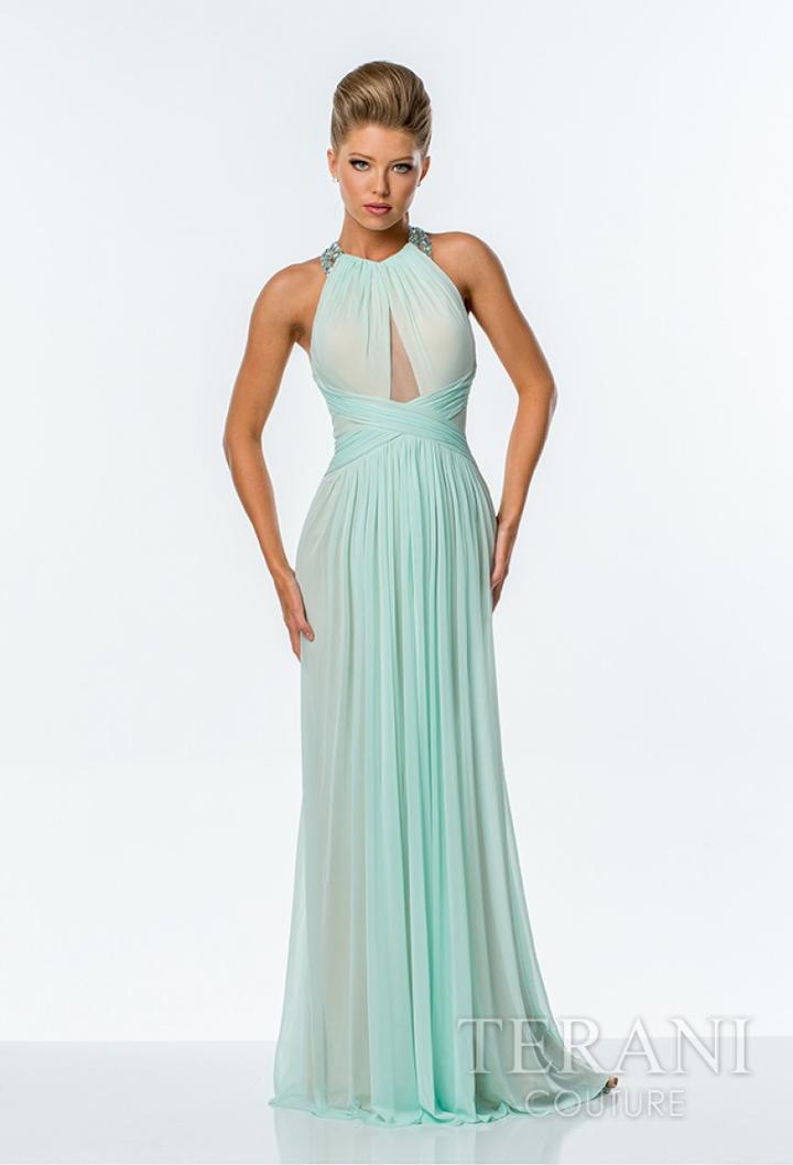 Terani Prom - Jewel Embellished High Neck Gown 151p0044b