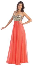 Fabulous Strapless Hand Beaded Sequined Evening Dress