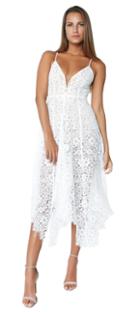 For Love & Lemons - Rosemary Midi Dress Ivory