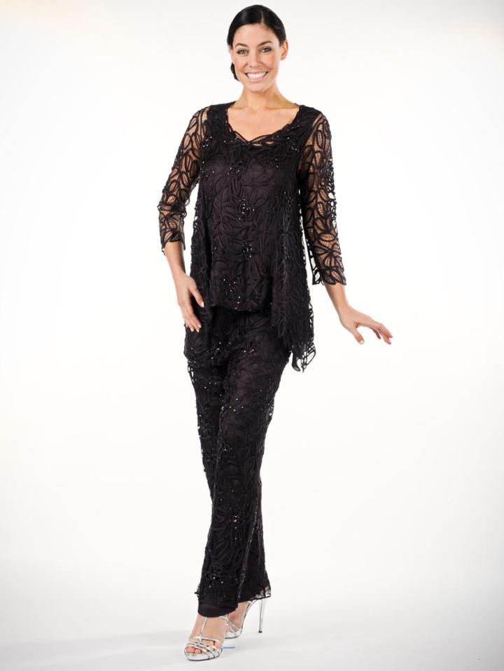 Soulmates - C8057 Babydoll Tunic Top Pants Set