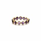 Tresor Collection - Amethyst Square Ring Band In 18k Yellow Gold