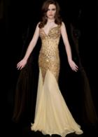 Jasz Couture - 4614 Dress In Gold