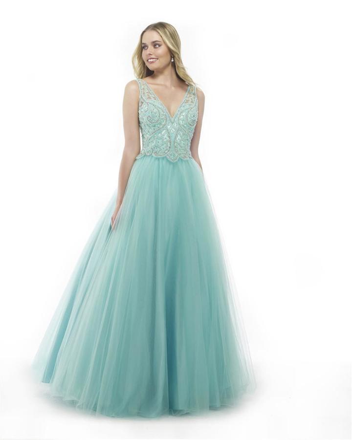 Morrell Maxie - 15848 Sleeveless Bejeweled Illusion Ballgown