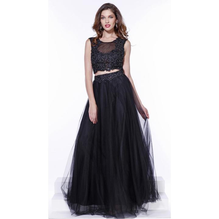 Nox Anabel - Two-piece Tulle Long Dress 3136