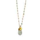 Mabel Chong - Moss Aqua With Citrine Drop Necklace