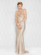 Colors Dress - 1693 Sparkling Sequined String Back Dress