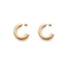 Women's Crescent Hoop Earrings In Gold | 14k Plated Gold By Cuyana