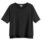Women's Pima Cropped Tee In Black | Size: Large | Organic Pima Cotton By Cuyana