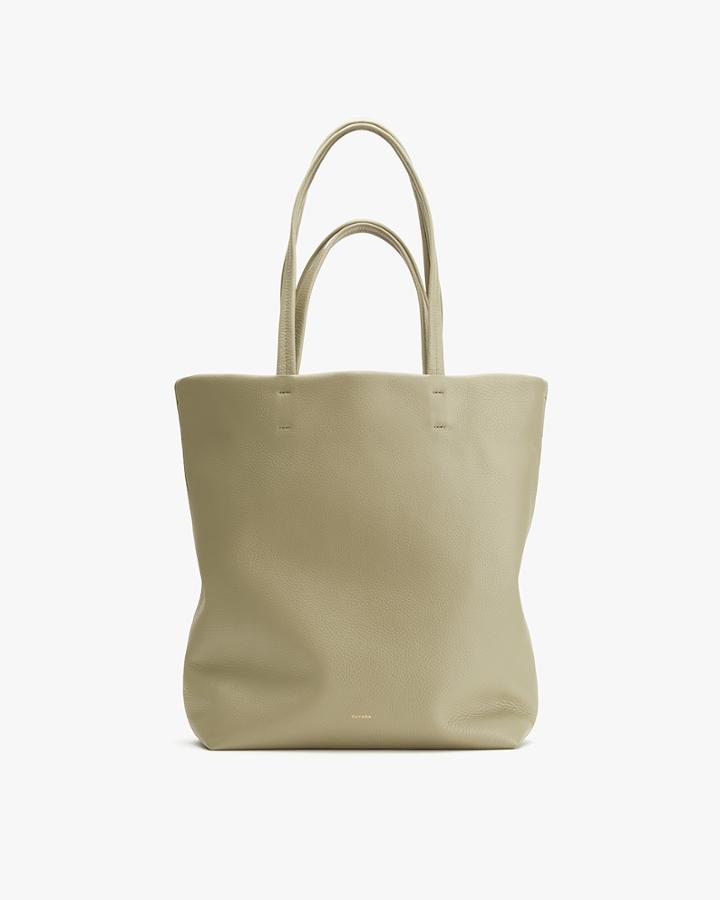 Women's Tall Easy Tote Bag In Sage | Pebbled Leather By Cuyana