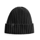 Women's Wool Cashmere Ribbed Beanie In Black | Wool Cashmere Blend By Cuyana