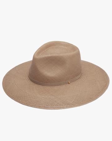 Women's Wide Brim Panama* Hat In Pebble | Size: 57 | Toquilla Straw By Cuyana