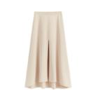 Women's Terry Split Front Skirt In Pearl | Size: Large | Organic Terry By Cuyana