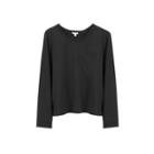 Women's French Terry Pleat-back Sweatshirt In Black | Size: Large | Organic French Terry By Cuyana